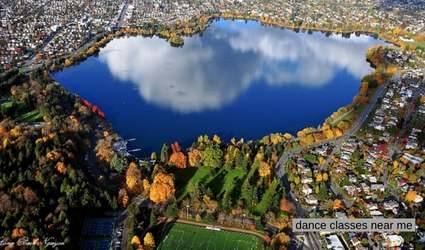 dance classes near me Areal view of the Green Lake neighborhood