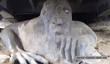 dance classes near me The Fremont Troll would be happier taking dance lessons.