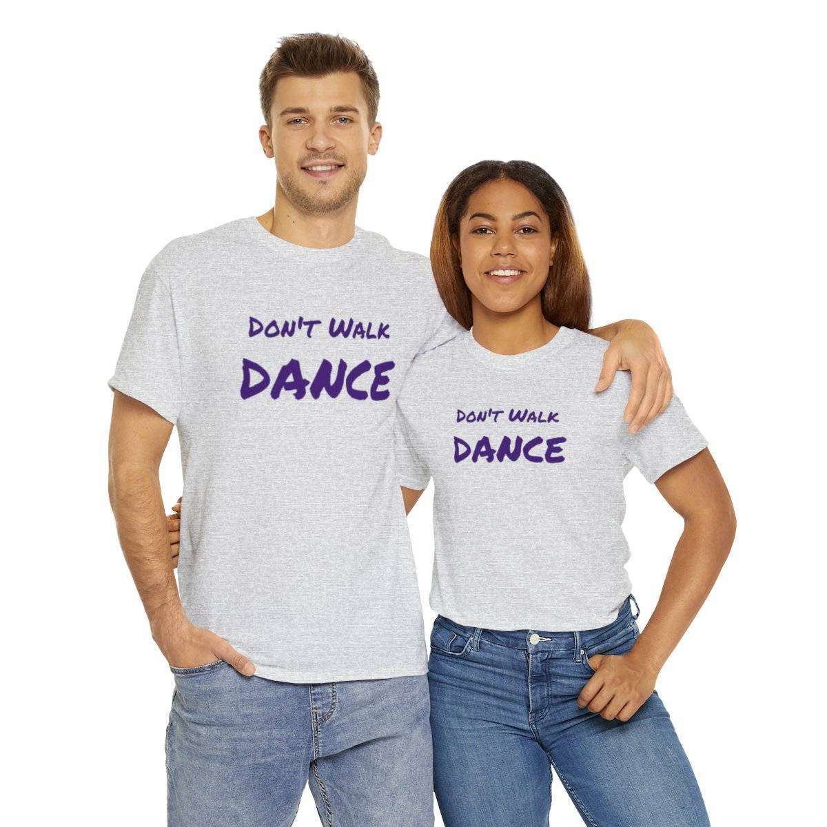 Don't Walk-Dance Heavy Cotton Tee With Small School Logo On Front - Image 34