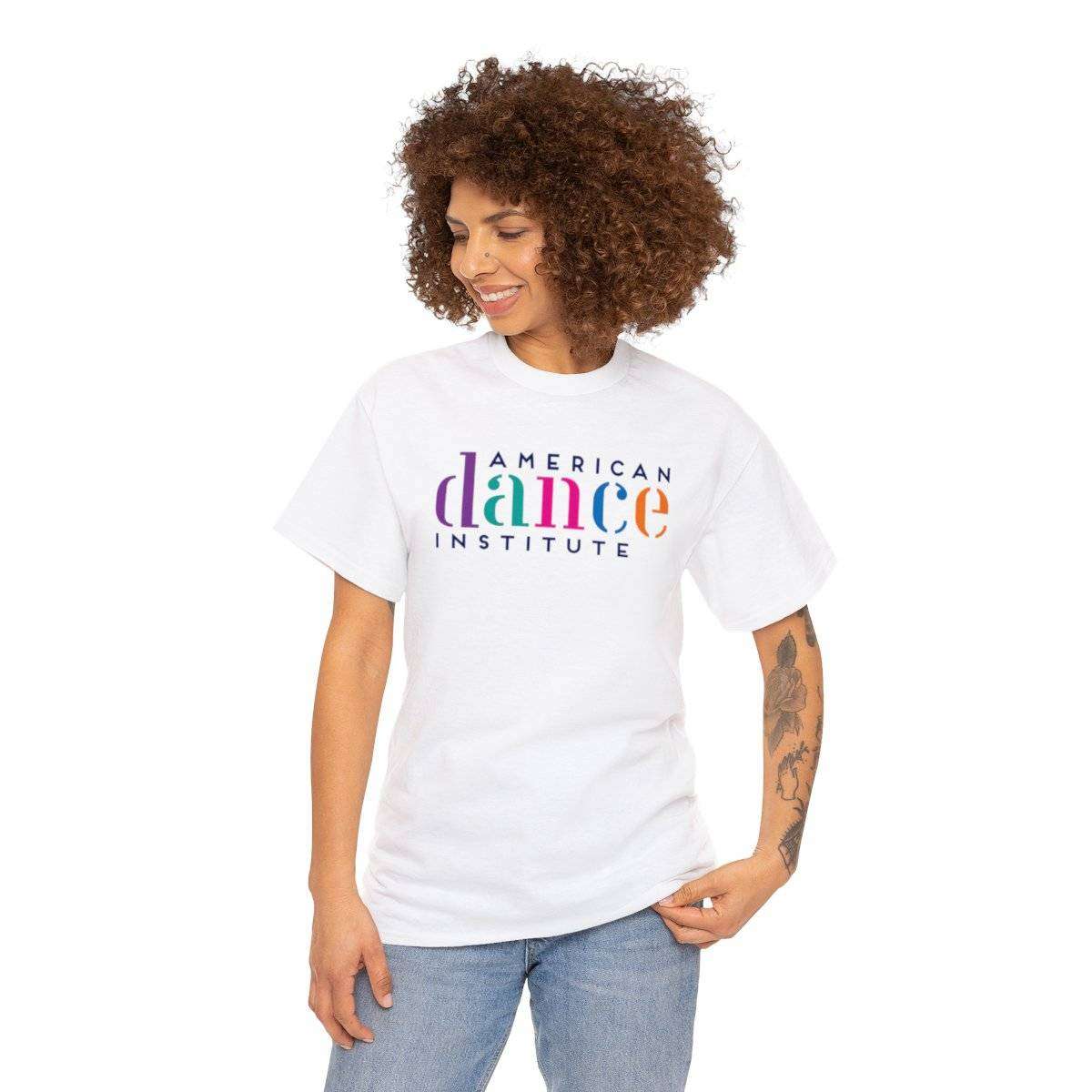 Best Selling Unisex Heavy Cotton Tee With Angled School Logo - Image 16