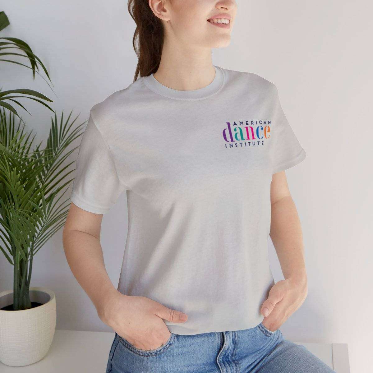 Unisex Jersey Short Sleeve Tee With Small Front School Logo - Image 22