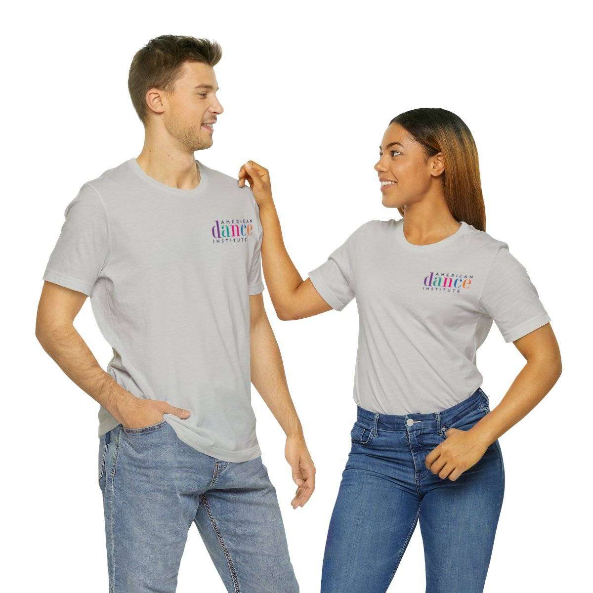 Unisex Jersey Short Sleeve Tee With Small Front School Logo - Image 13