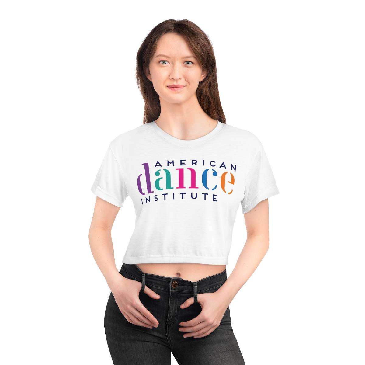 AOP Crop Tee with School Logo on Front