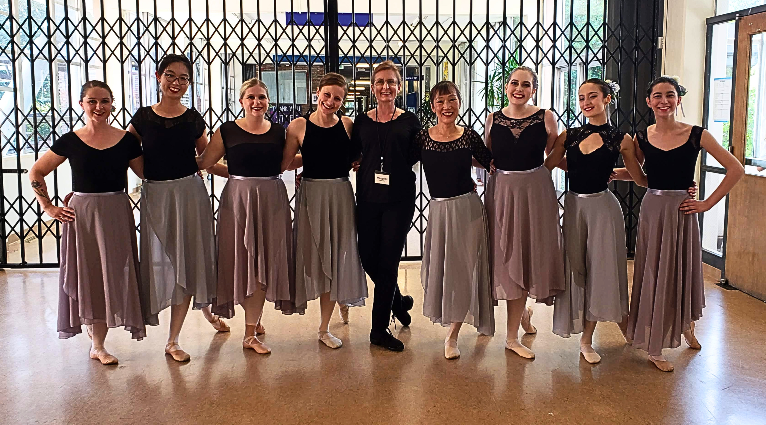 margaret-germani-ballet teacher American Dance Institute's Ballet teacher Margaret Germani and her adult ballet students.